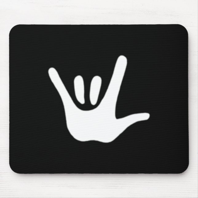 American Sign Language Love Asl Deaf Awareness  Mousepad (Vorne)