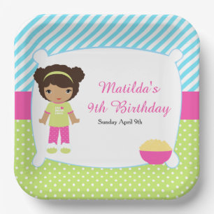 American Sleepoe Slumber Party Geburtstag Pappteller