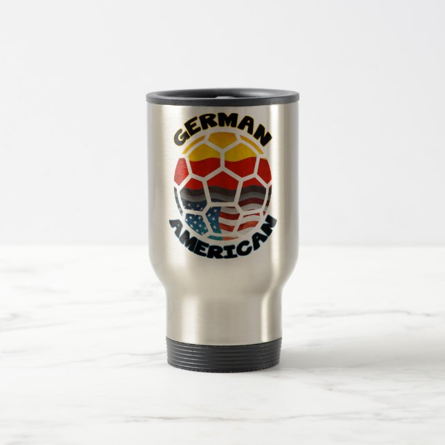 American Soccer Ball Travel Mug Reisebecher (Mittel)