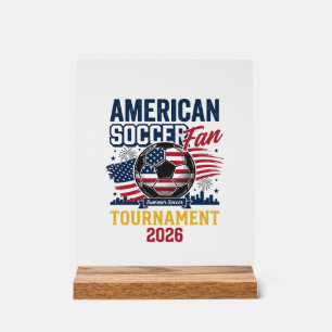 American Soccer Fan Turnier 2026 Vintage-Shirt  Acrylschild