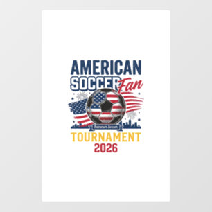 American Soccer Fan Turnier 2026 Vintage-Shirt  Fensteraufkleber