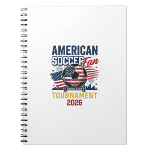 American Soccer Fan Turnier 2026 Vintage-Shirt Notizblock
