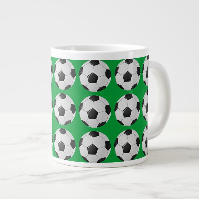 American Soccer or Association Football Ball Jumbo-Tasse (Vorderseite Rechts)