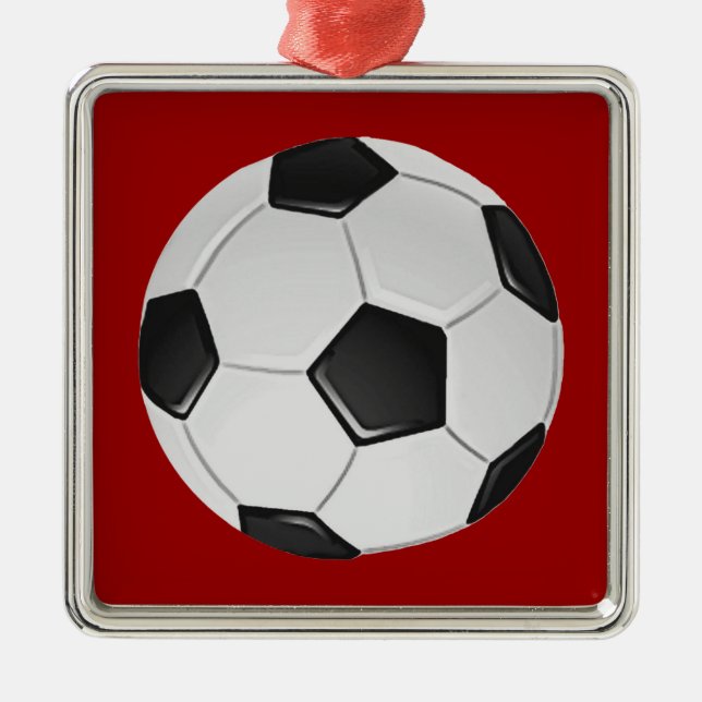 American Soccer or Association Football Ornament Aus Metall (Vorne)