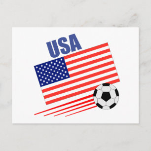 American Soccer Team Postkarte