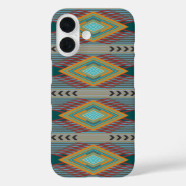 American Southwest Patterned Art And Earthy Colors iPhone 16 Hülle