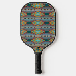 American Southwest Patterned Art And Earthy Colors Pickleball Schläger