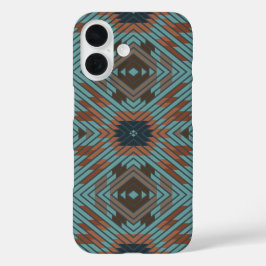 American Southwest Tribal Patterned Art And Colors iPhone 16 Hülle