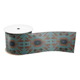 American Southwest Tribal Patterned Art And Colors Satinband