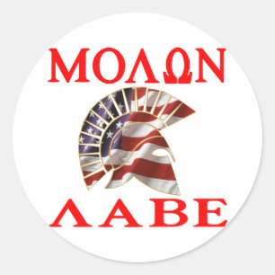 American Spartan Molon Labe Runder Aufkleber