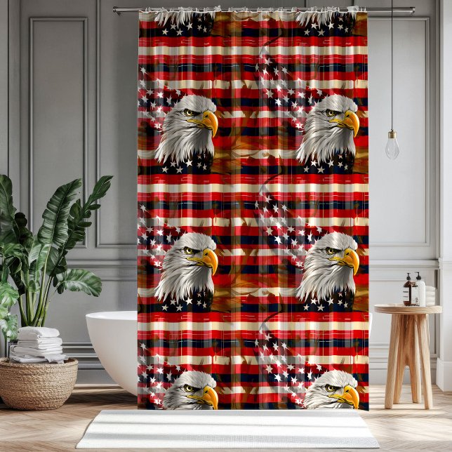 American Spirit Curtain Eagle & Flag Décor Gift Duschvorhang (American Spirit Curtain Eagle & Flag Décor Gift)