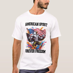American Spirit Men White T-Shirt