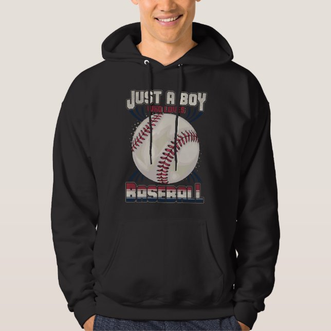 American Sport Fan Baseball  Boys Batter Baseball Hoodie (Vorderseite)