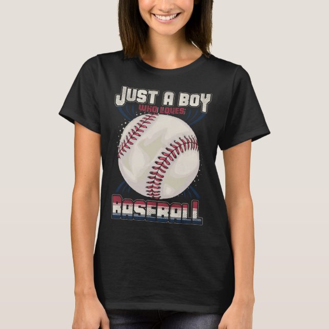 American Sport Fan Baseball  Boys Batter Baseball T-Shirt (Vorderseite)
