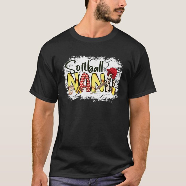 American Sport Softball Nana Softball Player Softw T-Shirt (Vorderseite)