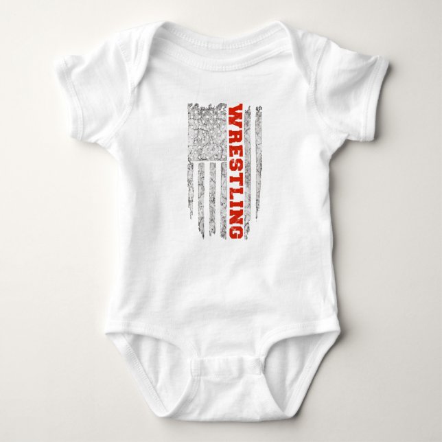 American Sport Wrestling Baby Strampler (Vorderseite)