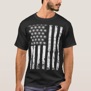 American Sports Billiards Flag Athletic Pool Game T-Shirt