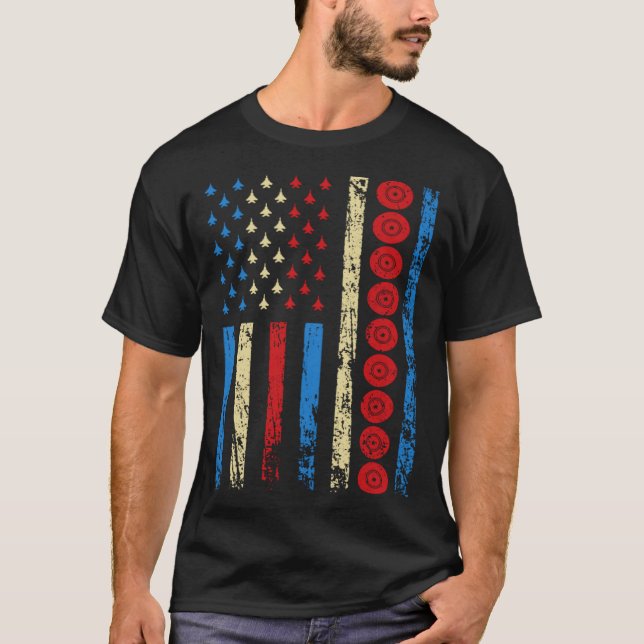 American Sports Flag 4th Of July Lawn Bowling Athl T-Shirt (Vorderseite)