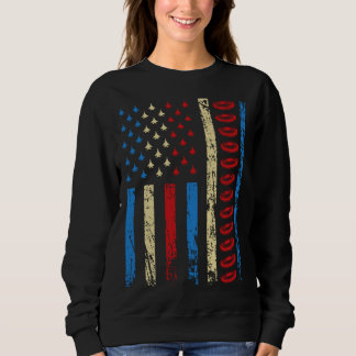 American Sports Flag 4th Of July Ultimate Frisbee  Sweatshirt