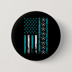 American Sports Flag Football Stress Awareness Mon Button