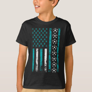 American Sports Flag Football Stress Awareness Mon T-Shirt