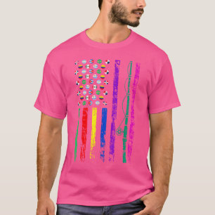 American Sports Flag Hispanic Heritage Month Fishi T-Shirt