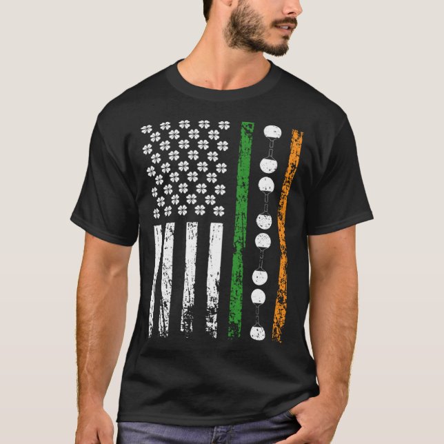 American Sports Flag St Patrick s Day Table Tennis T-Shirt (Vorderseite)