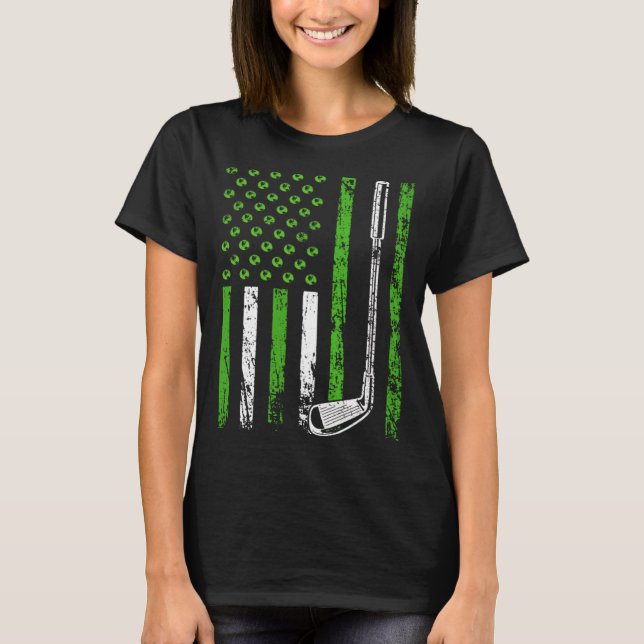 American Sports Nature Flag Athletic Golf Club Ear T-Shirt (Vorderseite)