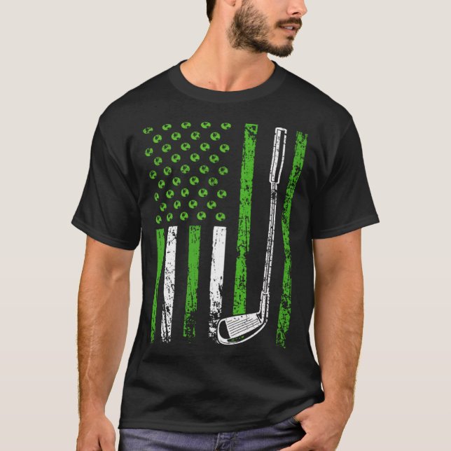 American Sports Nature Flag Athletic Golf Club Ear T-Shirt (Vorderseite)