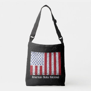 American Staat National mit Flaggen Crossbody Bag Tragetaschen Mit Langen Trägern