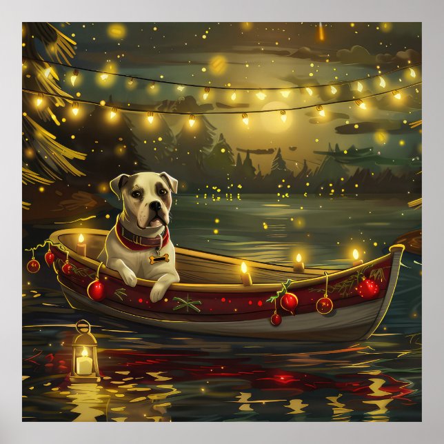 American Staffordshire Christmas Festive Voyage Poster (Vorne)