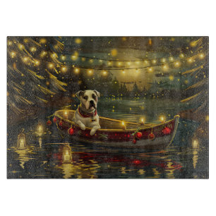 American Staffordshire Christmas Festive Voyage Schneidebrett