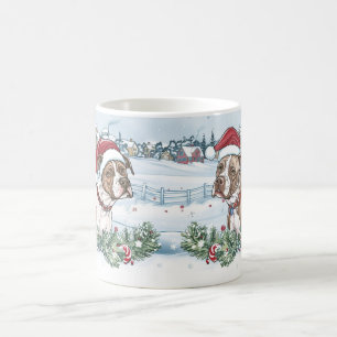 American Staffordshire Christmas Kaffeetasse
