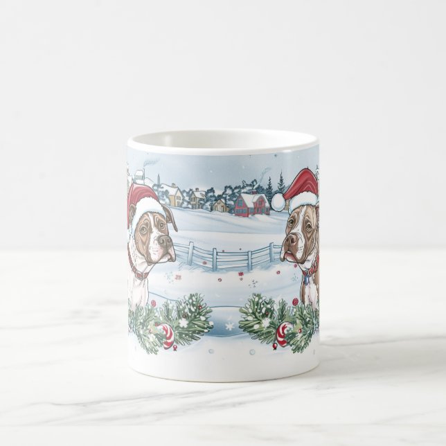American Staffordshire Christmas Kaffeetasse (Mittel)