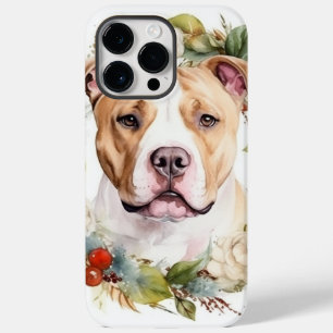 American Staffordshire Christmas Wreath Festive Case-Mate iPhone 14 Pro Max Hülle