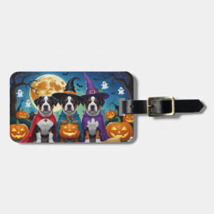 American Staffordshire Dog Pumpkin Halloween Funny Gepäckanhänger