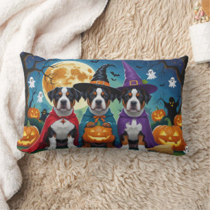 American Staffordshire Dog Pumpkin Halloween Funny Lendenkissen