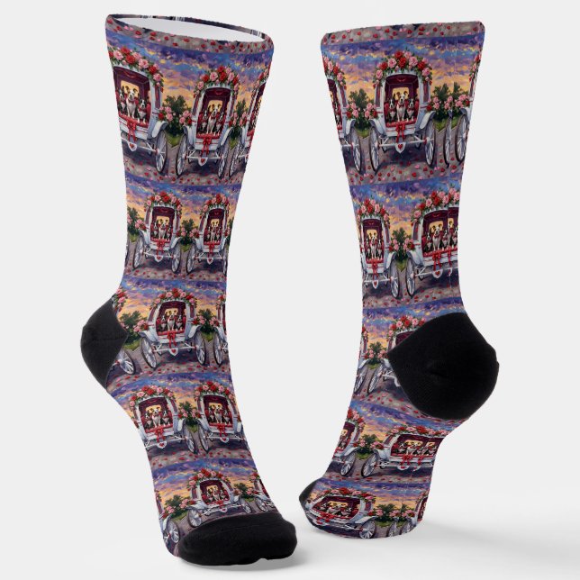 American Staffordshire Dog Valentine's Day Socken (Gewinkelt)