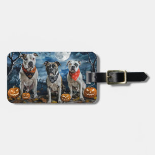 American Staffordshire Halloween Gruselig Gepäckanhänger