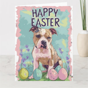 American Staffordshire Happy Oaster Karte