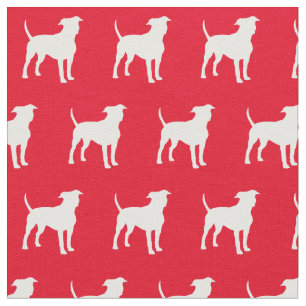 American Staffordshire Hund Silhouette Amstaff Red Stoff