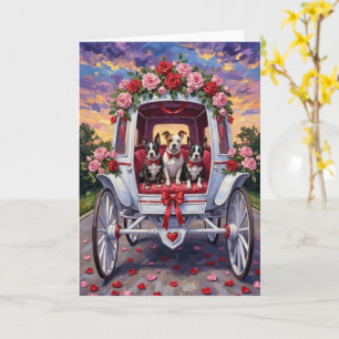 American Staffordshire Hund Valentinstag Karte