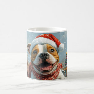 American Staffordshire Hund Weihnachten Kaffeetasse