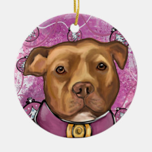 AMERICAN STAFFORDSHIRE   KERAMIK ORNAMENT