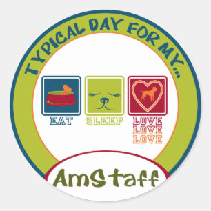 American Staffordshire Runder Aufkleber