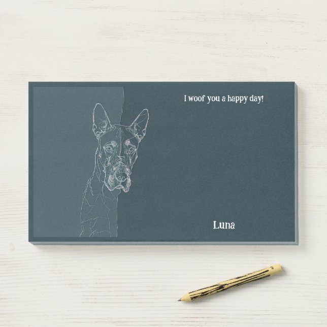 American Staffordshire Terrier Abstrakt Dog Name Post-it Klebezettel (Auf Schreibtisch)