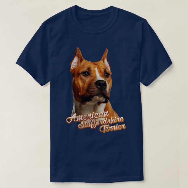 American Staffordshire Terrier Amstaff (25) T-Shirt (Design vorne)
