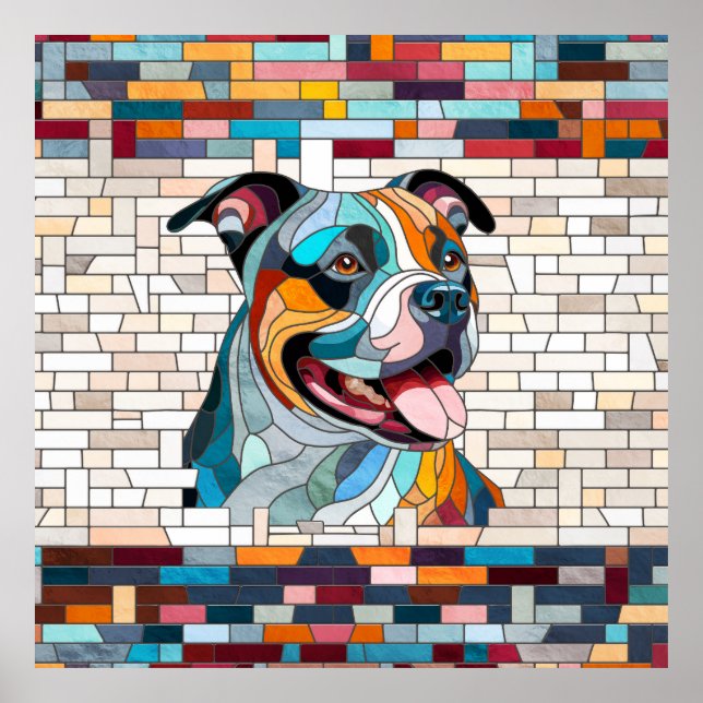 American Staffordshire Terrier - Amstaff Poster (Vorne)