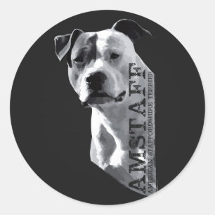 American Staffordshire Terrier - Amstaff Runder Aufkleber
