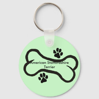 American Staffordshire Terrier Bone N Paws Schlüsselanhänger